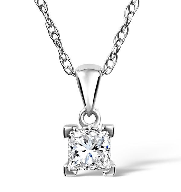 Olivia 18K White Gold Diamond Pendant Necklace 0.50CT G/VS